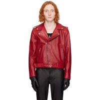 어니스트 더블유 베이커 Ernest W. Baker SSENSE Exclusive Red Leather Jacket 241600M181001
