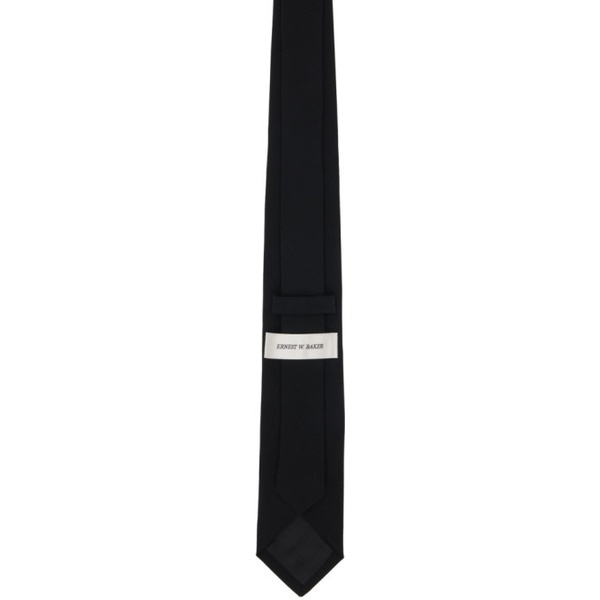  어니스트 더블유 베이커 Ernest W. Baker Black EWB Embroidered Tie 241600M158001