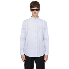 어니스트 더블유 베이커 Ernest W. Baker Blue & White Striped Shirt 232600M192013
