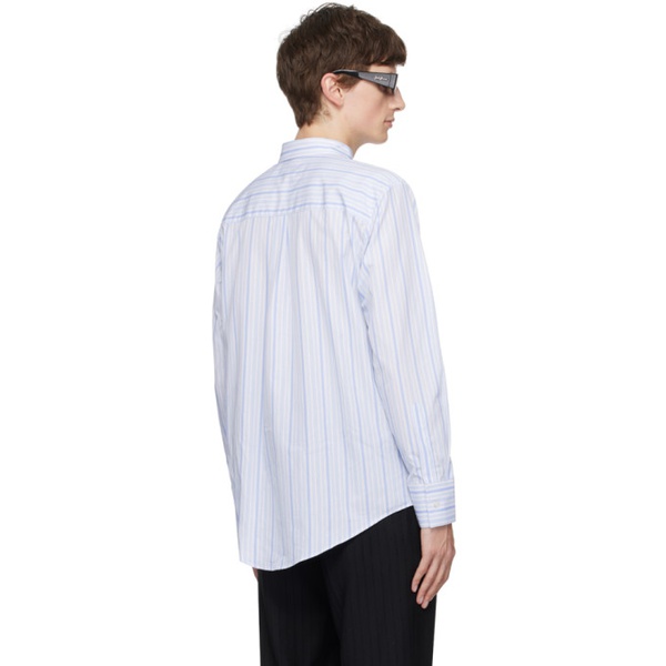  어니스트 더블유 베이커 Ernest W. Baker Blue & White Striped Shirt 232600M192013