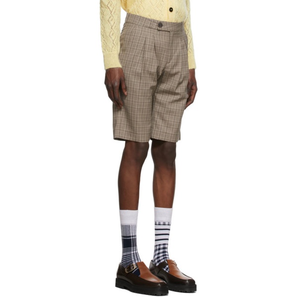  어니스트 더블유 베이커 Ernest W. Baker Brown Check Shorts 221600M193006