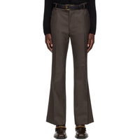 어니스트 더블유 베이커 Ernest W. Baker SSENSE Exclusive Brown Flared Trousers 222600F087006