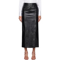 Esse Studios Black Milos Faux-Leather Maxi Skirt 241475F093002