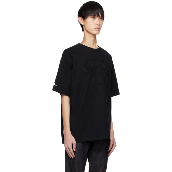  Evisu Black Applique T-Shirt 232063M213002