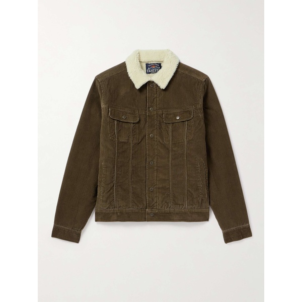  FAHERTY Fleece-Lined Stretch Organic Cotton-Corduroy Trucker Jacket 1647597323952208