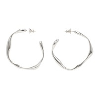 FARIS Silver Onda Hoop Medium Earrings 241069F022009