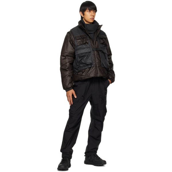  F/CE. Black Layered Puffer Jacket & Vest 232647M178012
