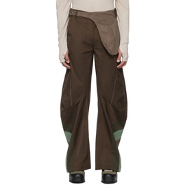 FFFPOSTALSERVICE Brown Articulated Waistbag Trousers 241081M191006