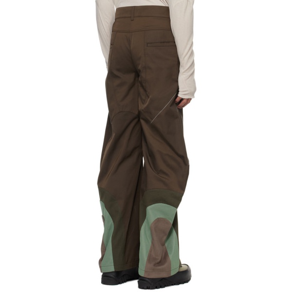  FFFPOSTALSERVICE Brown Articulated Waistbag Trousers 241081M191006