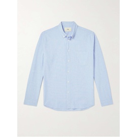 FOLK Button-Down Collar Cotton and Linen-Blend Shirt 1647597314767424
