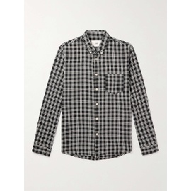 FOLK Button-Down Collar Checked Cotton-Flannel Shirt 1647597314082054