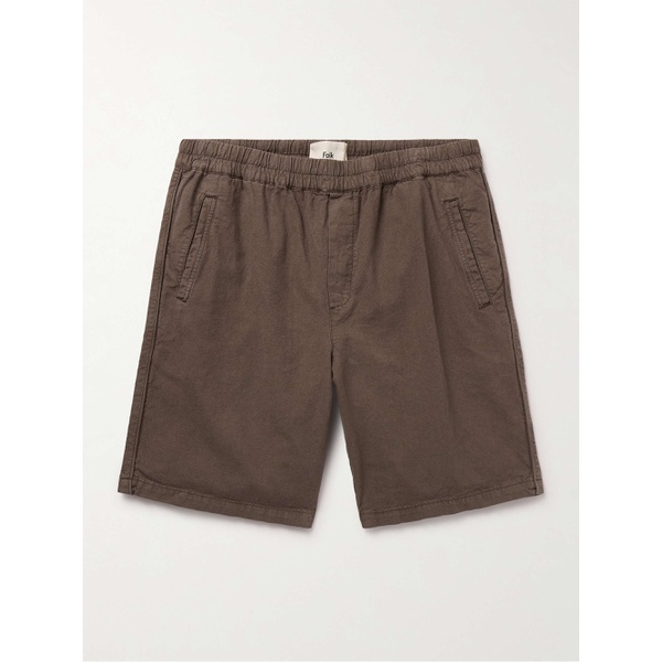  FOLK Assembly Straight-Leg Linen and Cotton-Blend Shorts 1647597331620579
