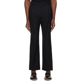 FORMA Black Pleated Trousers 241195M191015