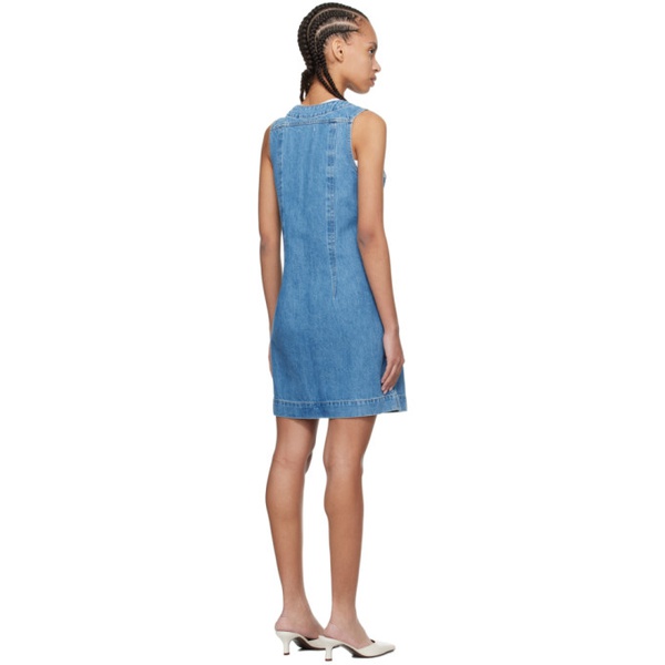  FRAME Blue Trucker Minidress 241455F052003