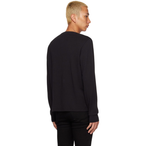  FRAME Black Duo Fold Long Sleeve T-Shirt 231455M204007