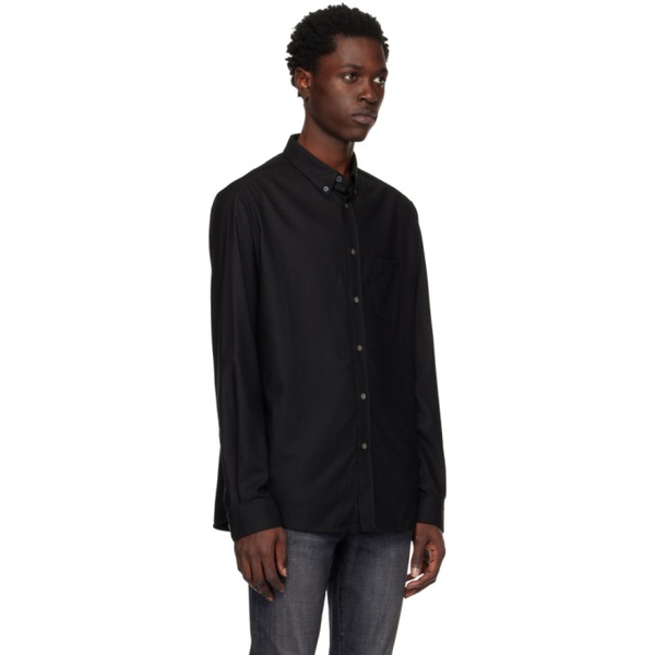 FRAME Black Collared Shirt 231455M192009