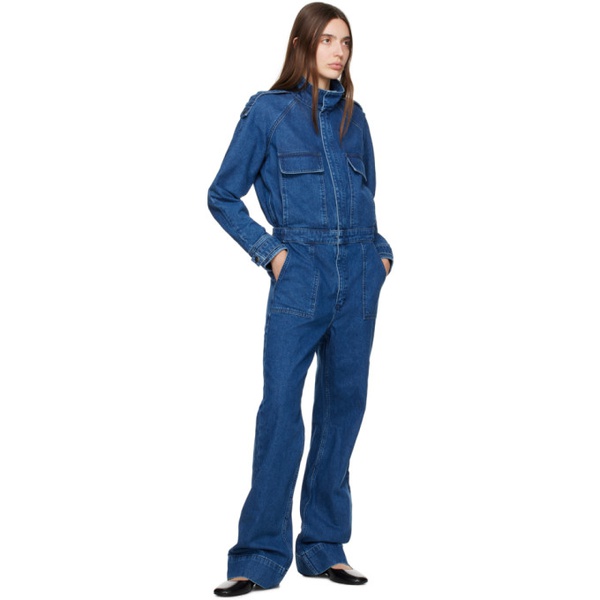  FRAME Blue Cinch Denim Jumpsuit 232455F070003