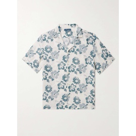FRESCOBOL CARIOCA Roberto Camp-Collar Floral-Print Linen Shirt 1647597318771004