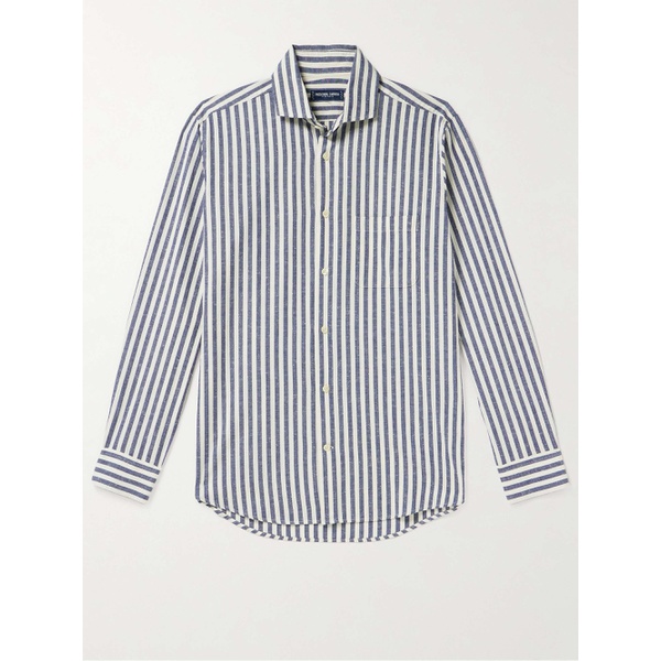  FRESCOBOL CARIOCA Emilio Striped Cotton-Pique Shirt 1647597327873027