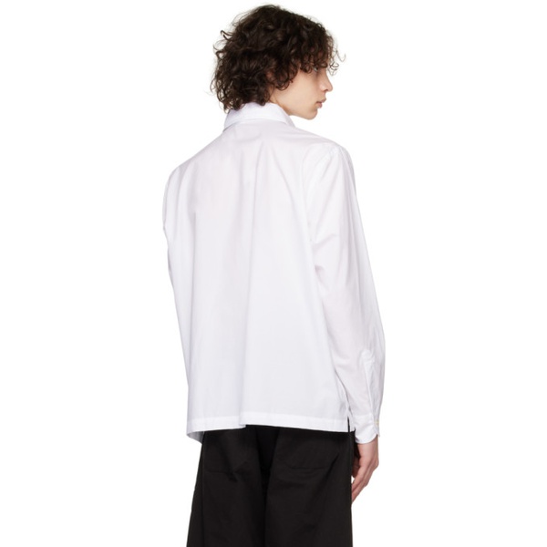  Factors White Sea Island Long Sleeve Shirt 231041M192008