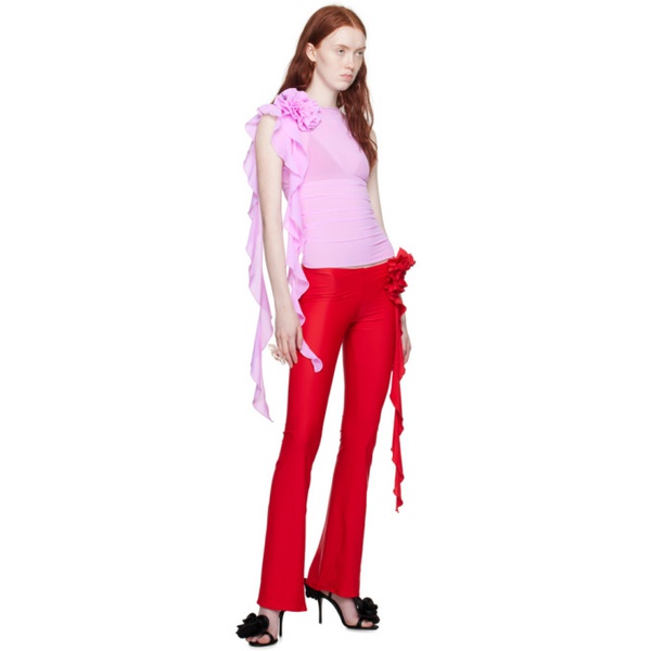  FanciClub Red The Gun Trousers 241730F087003
