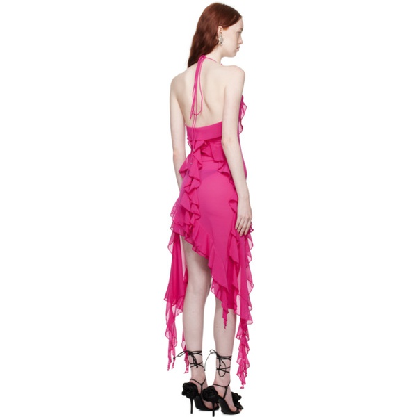  FanciClub Pink Garden of Eden Midi Dress 241730F054006