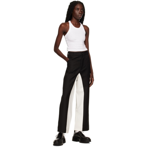  Fax Copy Express SSENSE Exclusive Black & White Trousers 222866F087002