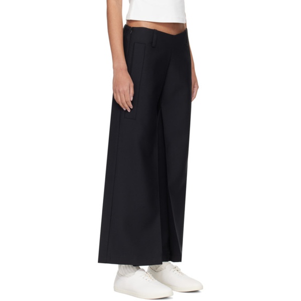  Fax Copy Express Black Low-Rise Trousers 242866F087004