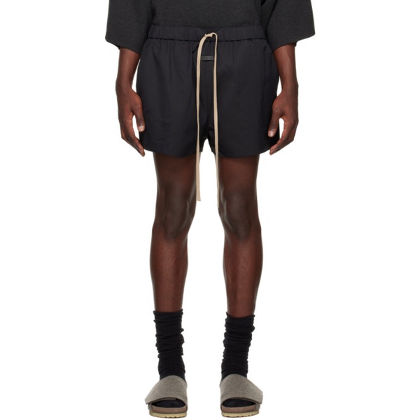  피어오브갓 Fear of God Black Drawstring Shorts 231782M193000