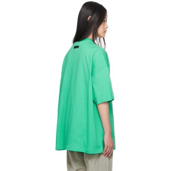  피어오브갓 Fear of God 에센셜 ESSENTIALS Green Crewneck T-Shirt 241161F110029
