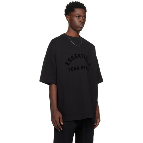  피어오브갓 Fear of God 에센셜 ESSENTIALS Black Crewneck T-Shirt 241161M213024