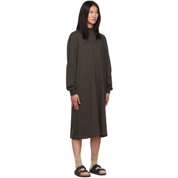  피어오브갓 Fear of God 에센셜 ESSENTIALS Gray Long Sleeve Midi Dress 222161F052008