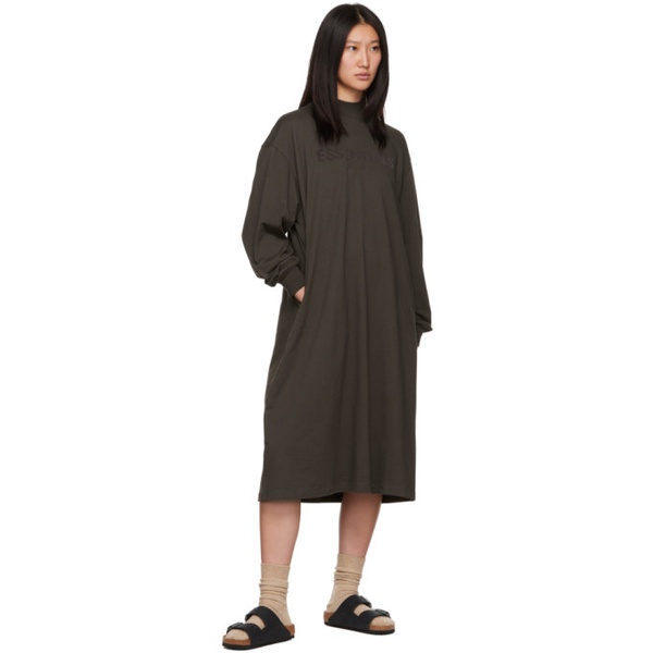  피어오브갓 Fear of God 에센셜 ESSENTIALS Gray Long Sleeve Midi Dress 222161F052008