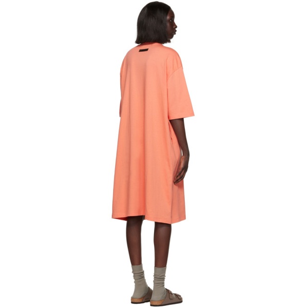  피어오브갓 Fear of God 에센셜 ESSENTIALS Pink Short Sleeve Midi Dress 222161F052006