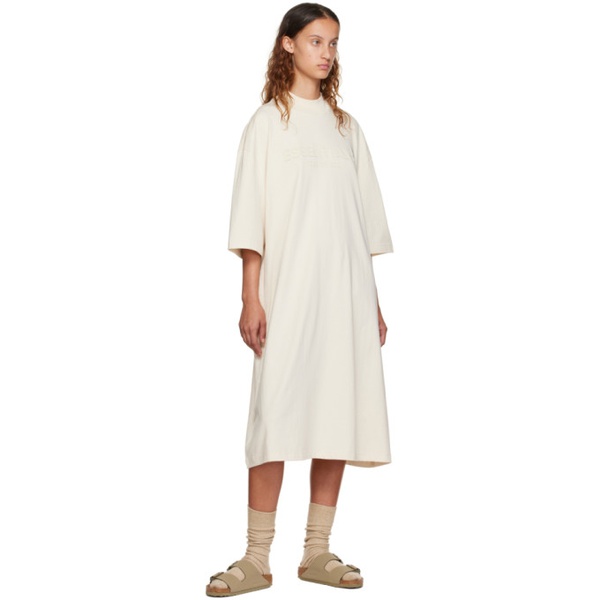  피어오브갓 Fear of God 에센셜 ESSENTIALS 오프화이트 Off-White Short Sleeve Midi Dress 222161F052004