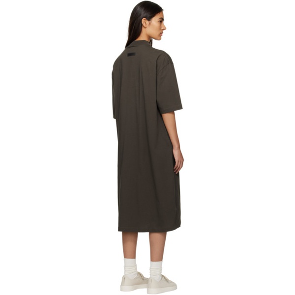  피어오브갓 Fear of God 에센셜 ESSENTIALS Gray Short Sleeve Midi Dress 231161F052020