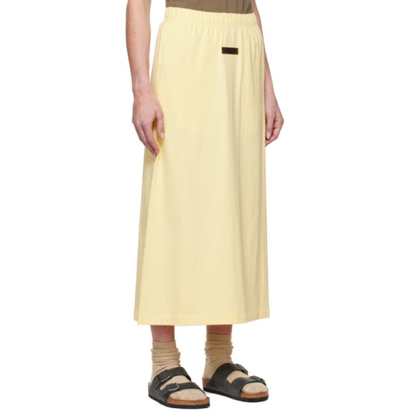  피어오브갓 Fear of God 에센셜 ESSENTIALS Yellow Cotton Midi Skirt 222161F092011