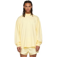 피어오브갓 Fear of God 에센셜 ESSENTIALS Yellow Flocked Long Sleeve T-Shirt 222161M213012