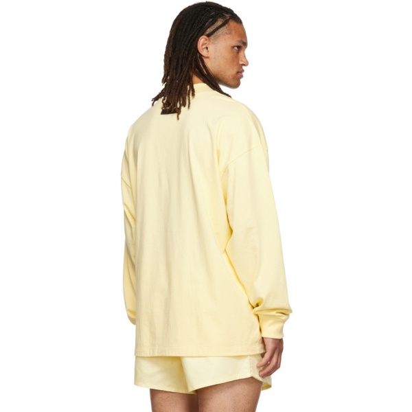  피어오브갓 Fear of God 에센셜 ESSENTIALS Yellow Flocked Long Sleeve T-Shirt 222161M213012
