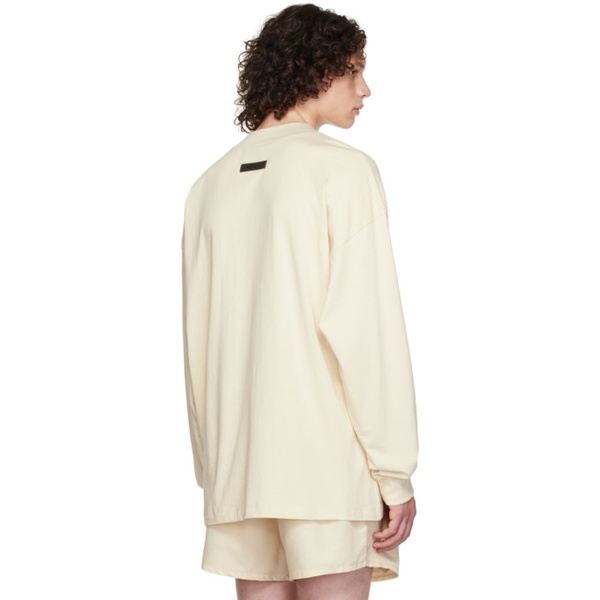  피어오브갓 Fear of God 에센셜 ESSENTIALS 오프화이트 Off-White Cotton Long Sleeve T-Shirt 222161M213004