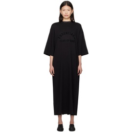 피어오브갓 Fear of God 에센셜 ESSENTIALS Black Crewneck Midi Dress 242161F054001