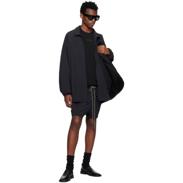  피어오브갓 Fear of God 에센셜 ESSENTIALS Black Drawstring Shorts 242161M193002