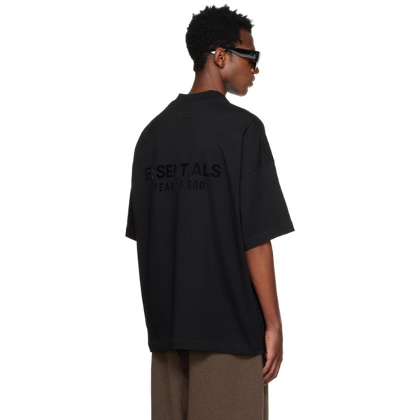  피어오브갓 Fear of God 에센셜 ESSENTIALS Black V-Neck T-Shirt 242161M213009