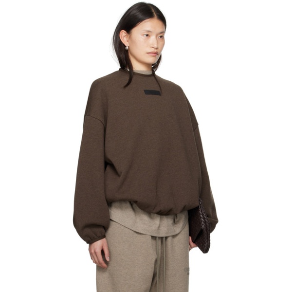  피어오브갓 Fear of God 에센셜 ESSENTIALS Brown Elasticized Sweatshirt 242161F098002