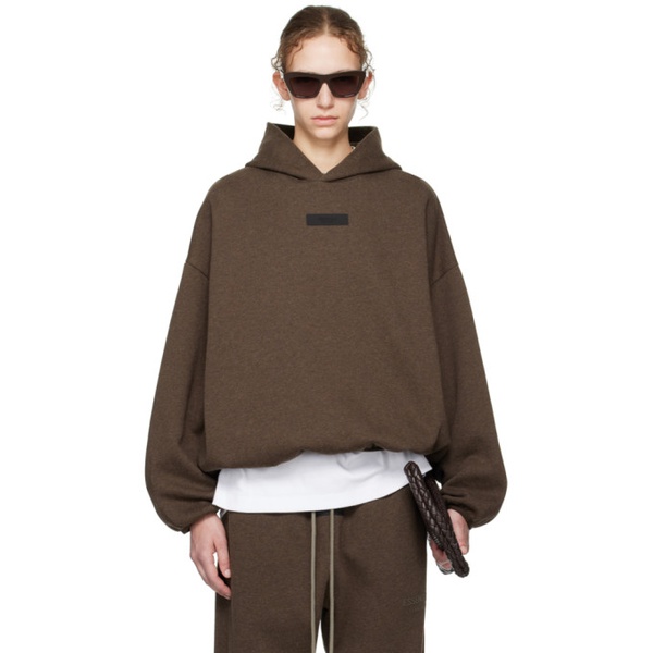  피어오브갓 Fear of God 에센셜 ESSENTIALS Brown Elasticized Hoodie 242161F097008