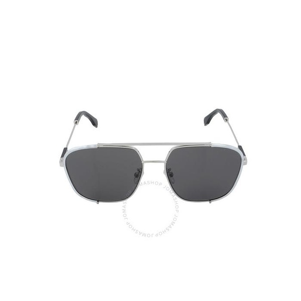 펜디 펜디 Fendi Grey Navigator Mens Sunglasses FE40059U 16A 57