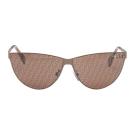 펜디 Fendi Brown Cutout Sunglasses 242693M134018