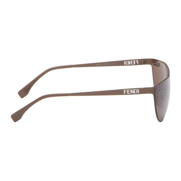 펜디 펜디 Fendi Brown Cutout Sunglasses 242693M134018