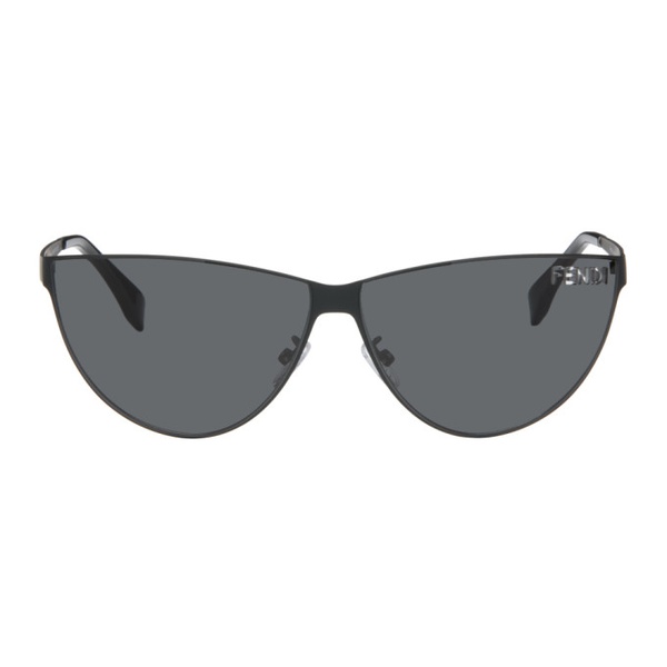 펜디 펜디 Fendi Black Cutout Sunglasses 242693M134019