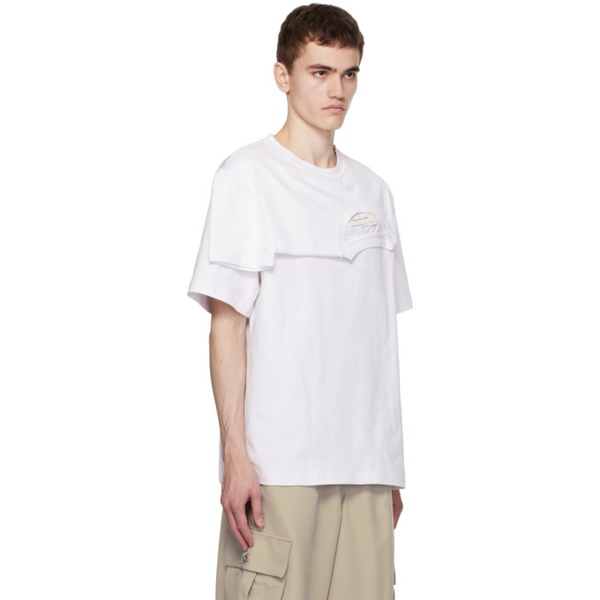  펑첸왕 Feng Chen Wang White Layered T-Shirt 232107M213006